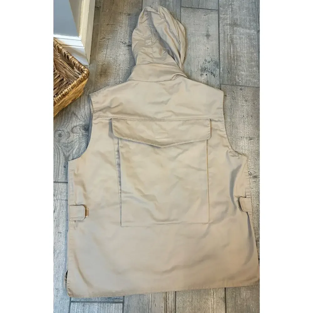 Vintage 80s Banana Republic Mill Valley Tag Bush Vest Large Hooded Safari